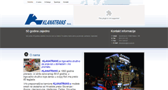 Desktop Screenshot of klanatrans.hr